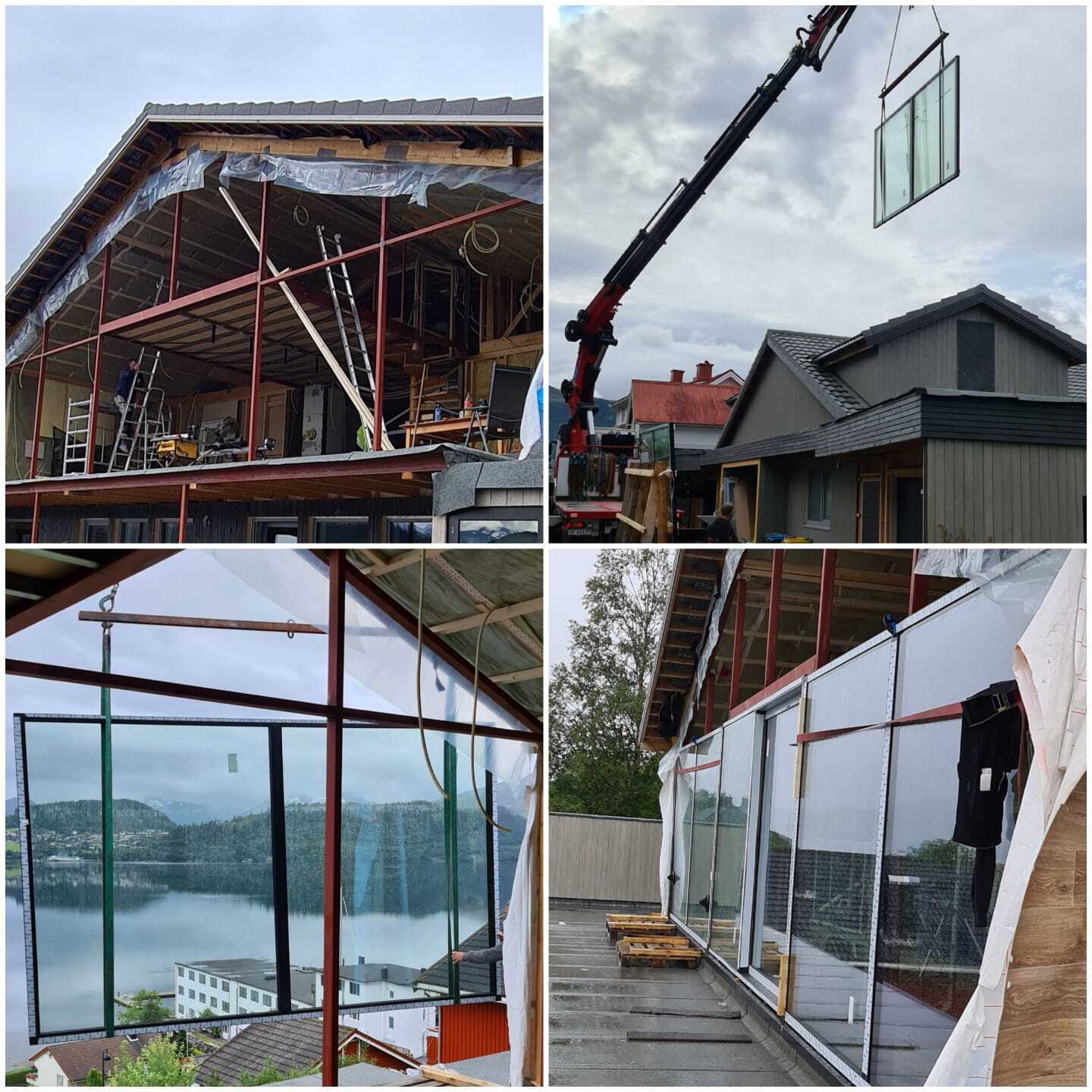 Home crane window installation process
